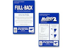 Full-Backs Current Size 42-Mil Backing Boards & Mylites 2 Current Size 2-Mil Comic Book Mylar Sleeves - 50 of Each! by E. Gerber 675FB/700M2