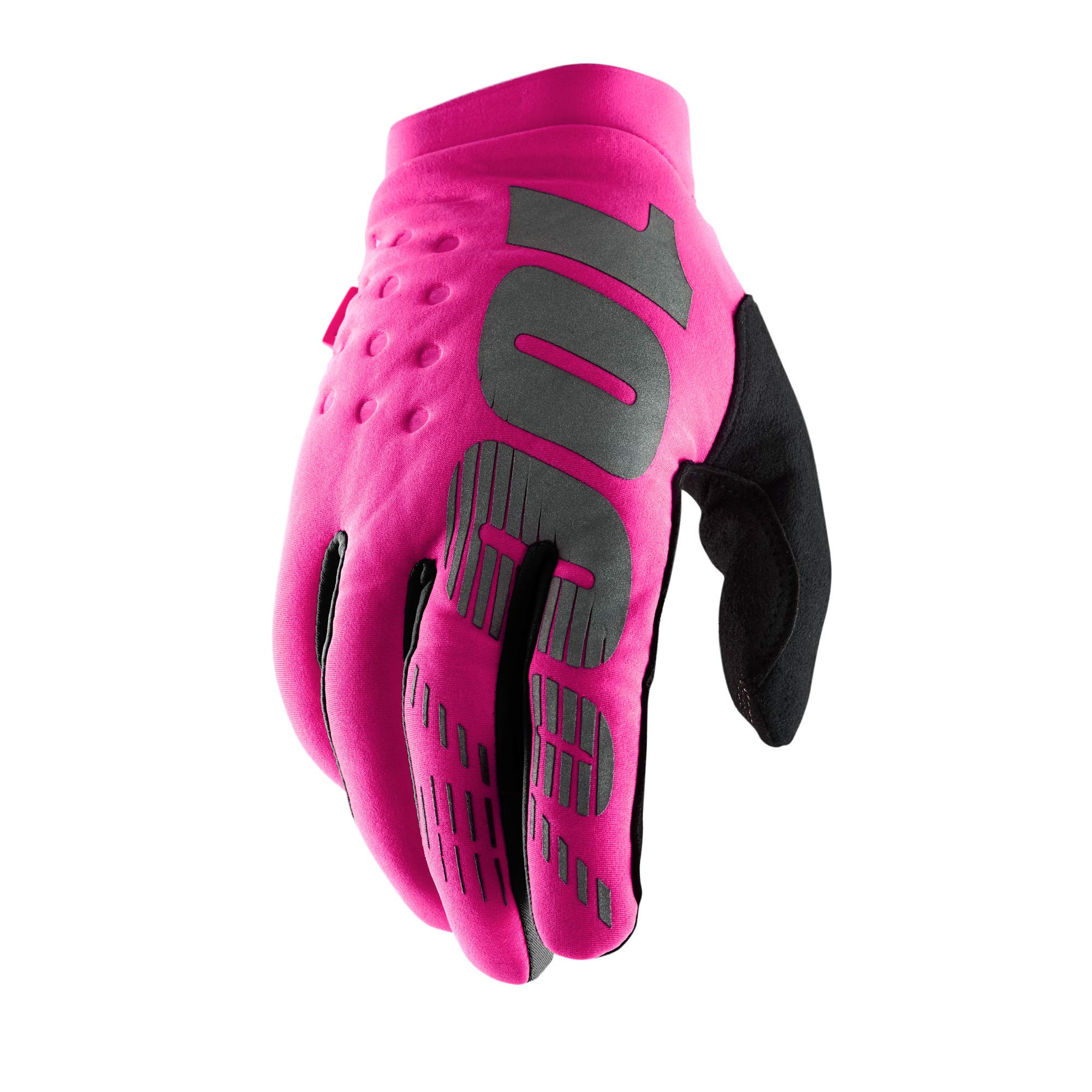 100% Women Brisker Women's Glove - Neon Pink/Black, X-Large