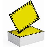 Price Burst Sign Pack - 60 Bright Display Tags For Yard Sales & Retail Stores