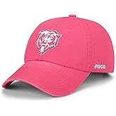 FOCO NFL Mens NFL Team Logo Magenta & White Casual Hat Caps