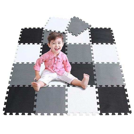 meiqicool Puzzlematte Spielmatte Spielteppich Schaumstoff Puzzle Kinderteppich Boden Puzzle kriechen Play Spiel Matte für Bab