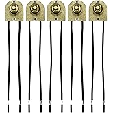 Creative Hobbies® 5 Pack of Metal Push Button On/Off Switches, Single Circuit, 3A-120V, Metal Bushing with 6 Inch Wire Leads 