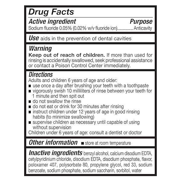 AMAZON BASICS KIDS MOUTHWASH WITH FLUORIDE, ANTICAVITY, ALCOHOL-FREE BUBBLE GUM FLAVOR, CAVITY PREVENTION, 18 FL OZ