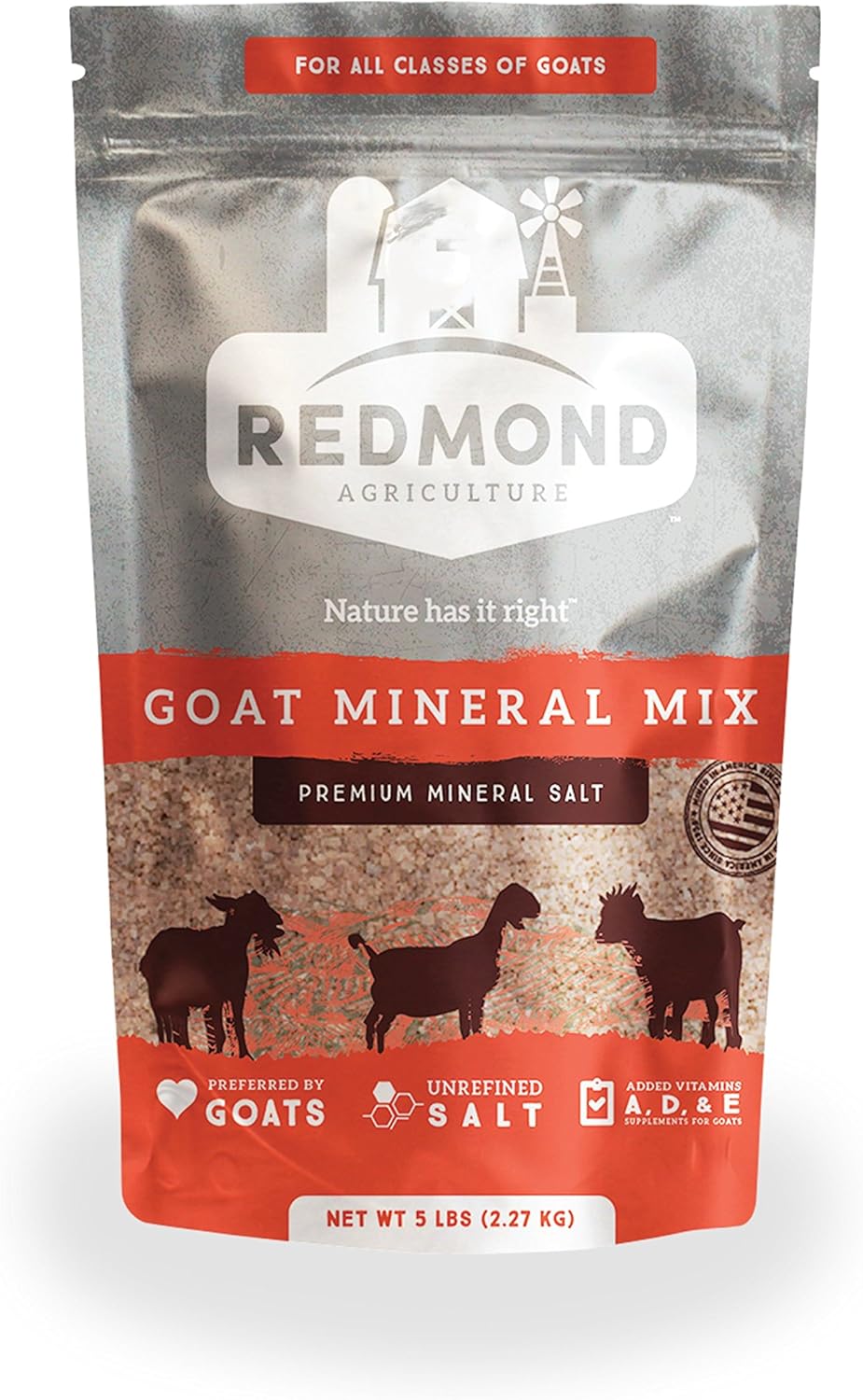 Redmond – Goat Mineral Supplement Mix, Unrefined Salt, 5 lbs: Health & Personal Care