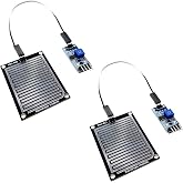 Rain Sensor Module, Raindrop Detection for Arduino, ESP32, Raspberry Pi Weather Projects, 2 Pieces