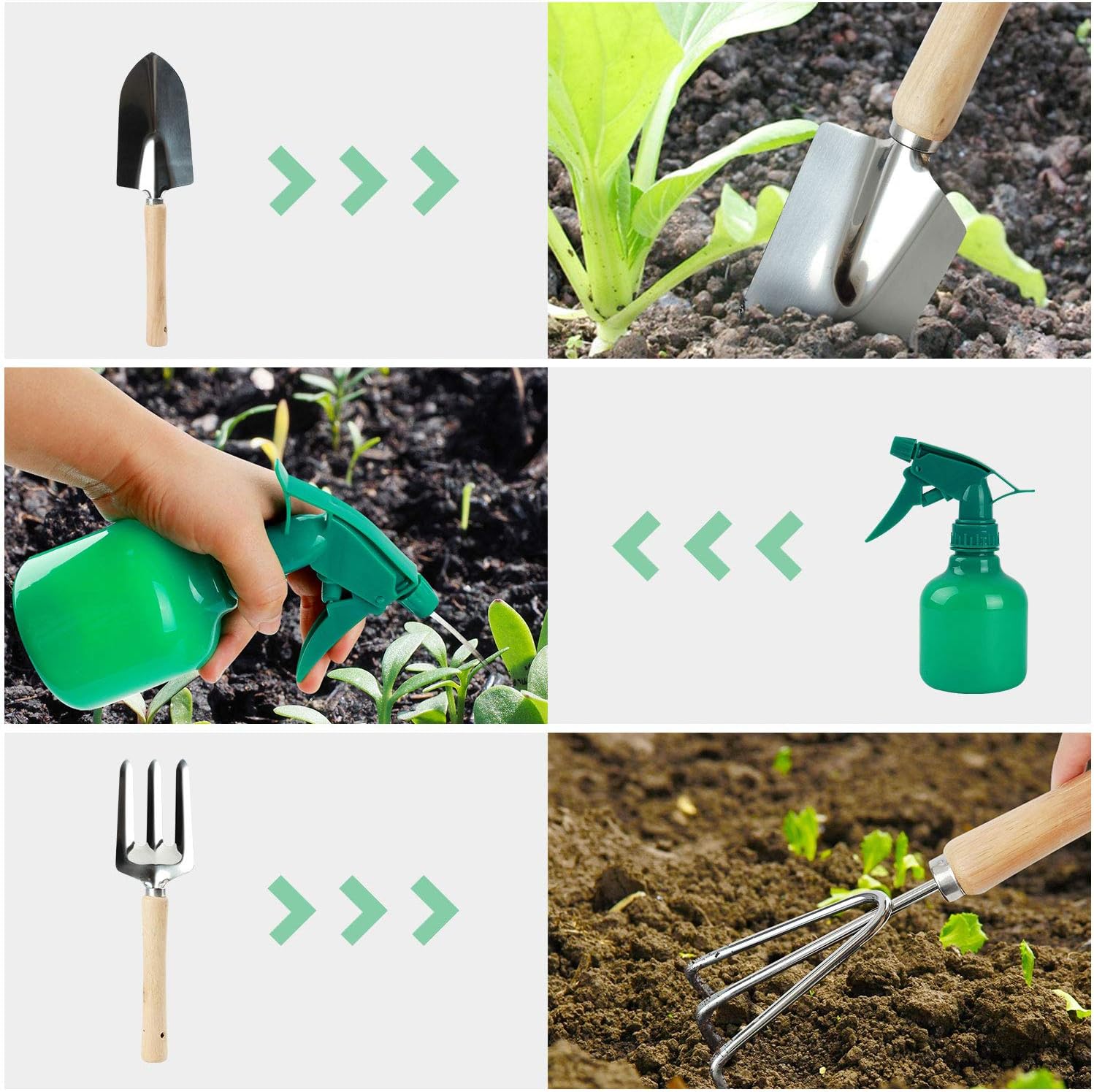 Good GAIN Garden Tools Stool, 12 pcs Gardening Hand Tools Set with Folding Chair Seat and Garden Storage Tote Bag, Garden Tools Carrier, Digging, Gardening Gifts Set for Mom/Dad and Gardeners. Rose: Garden & Outdoor