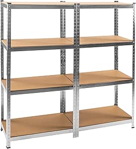 TecTake Estantería de Taller metálica Garaje - Varios Modelos - (con 8