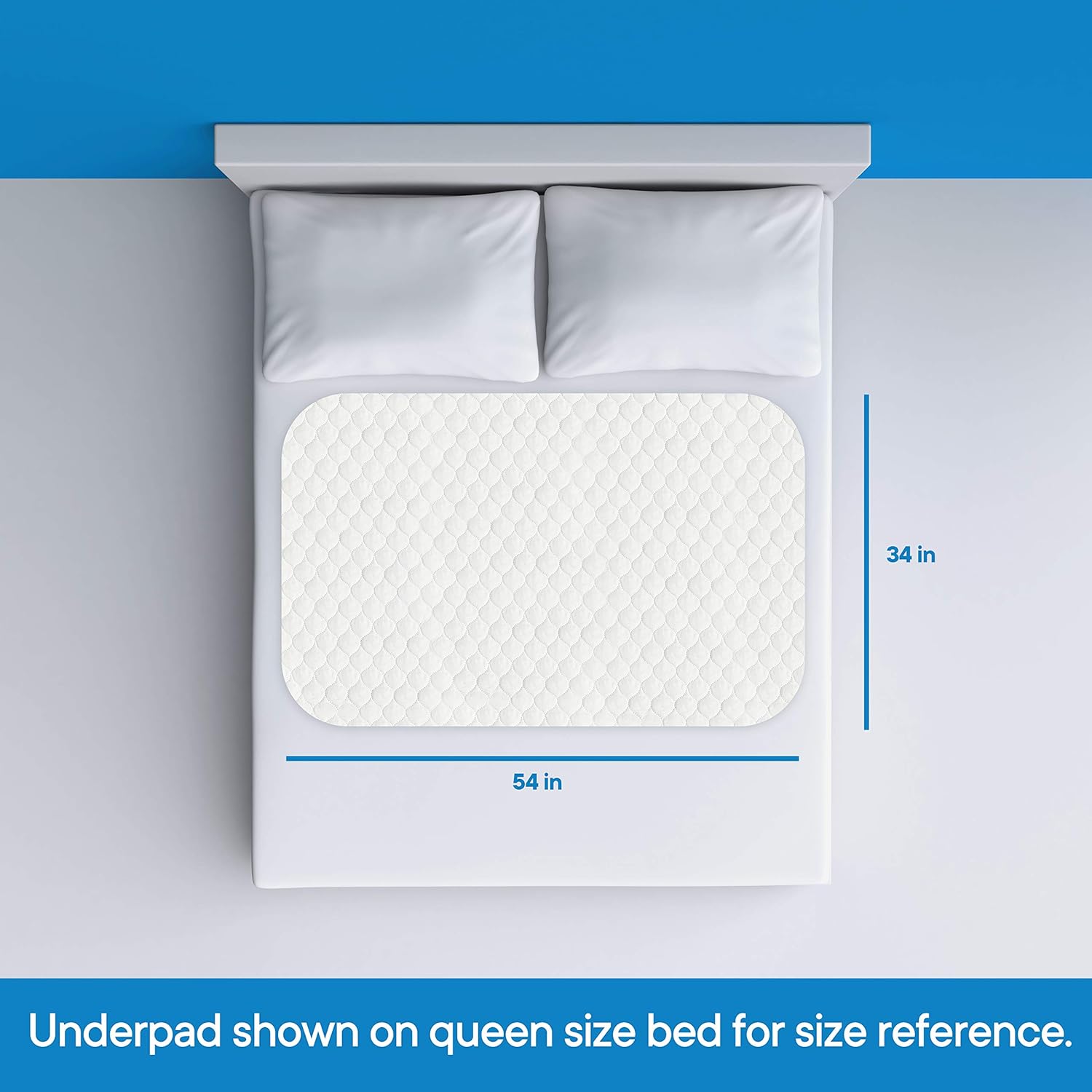 Ultra Soft 4-Layer Washable and Reusable Incontinence Bed Pad - Waterproof Bed Pads, 34"X54": Health & Personal Care