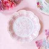 Talking Tables 24 Floral Paper Plates 17.5 cm with Scalloped Edge view 7