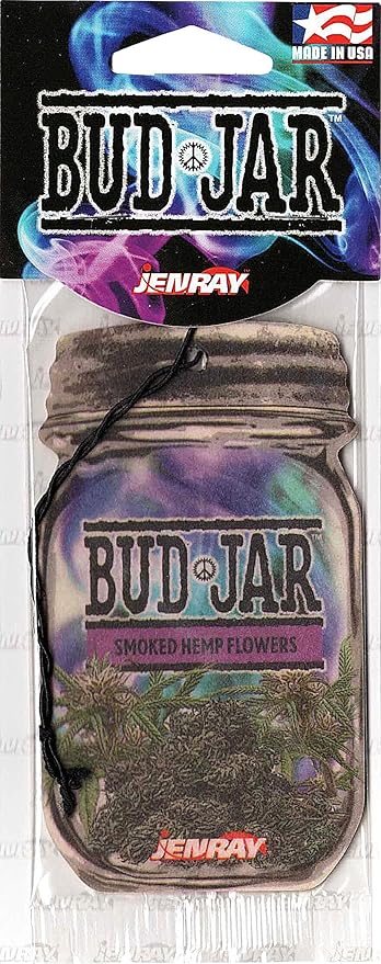 Amazon バドジャー エアフレッシュナー Bud Jar Air Freshener Smoked Hemp Flowers 芳香剤 吊り下げ 車 部屋 車用芳香剤 車 バイク