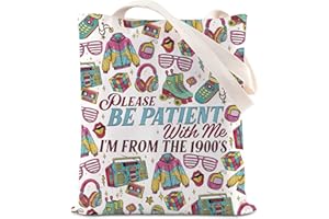 TGBJE 90s Nostalgia Tote Bag Retro Pop Culture Gift 90s Style Party Shoulder Bag 1900s Trendy Shoulder Bag