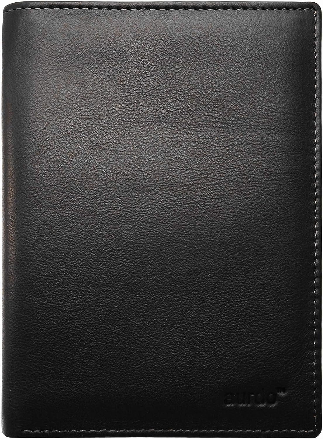 AurDo RFID Blocking Real Leather Passport Holder Cover Case & Travel Wallet for Men & Women (Black): Clothing