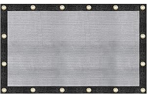 [WindscreenSupplyCo] 60-70% 6.5 FT X 10 FT Mesh Tarp/Shade Cloth 9-Needle Knitted Heavy Duty Black with Grommets for Green House, Garden, pergola, Pools, Dump Truck - MT6510BLKX1