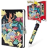 Pokemon Journal Set for Kids Teens Diary with Lock or Notebook with Pen Secret Diary School Supplies Pikachu Cute Stuff Gifts for Kids(Multi Notebook Set)