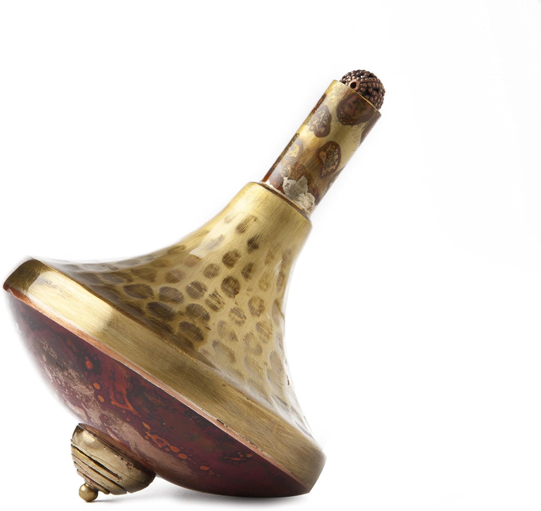 Brass Bell Chanukah Dreidel Spinning Tops, Jewish Gift Collector Housewarming Artisan Judaica