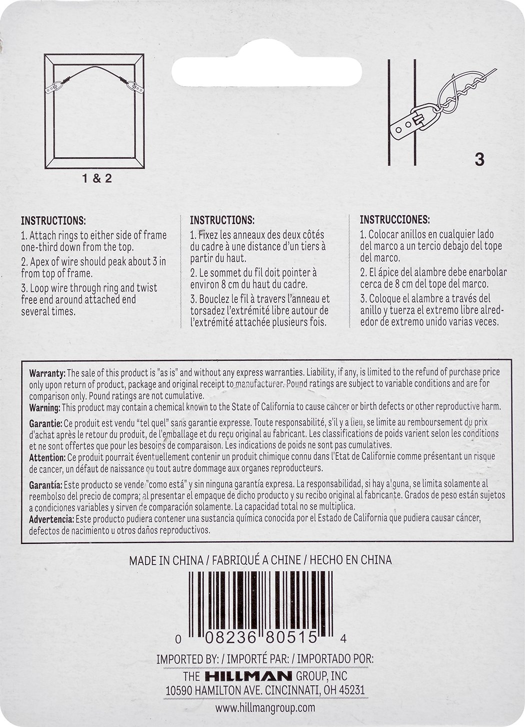 Hillman Steel Wire Rope Picture Hanging Wire, 25', Corrosion Resistant, Holds 30 lbs, Ideal for Crafts & DIY, Silver | 121110
