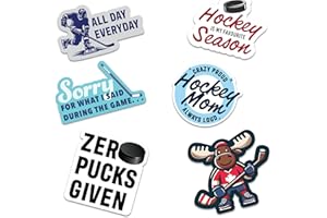 Avery Removable Pre-Printed Vinyl Hockey Sticker Multipack, 6 Stickers per Pack, Durable, Water Resistant, Indoor/Outdoor Vin