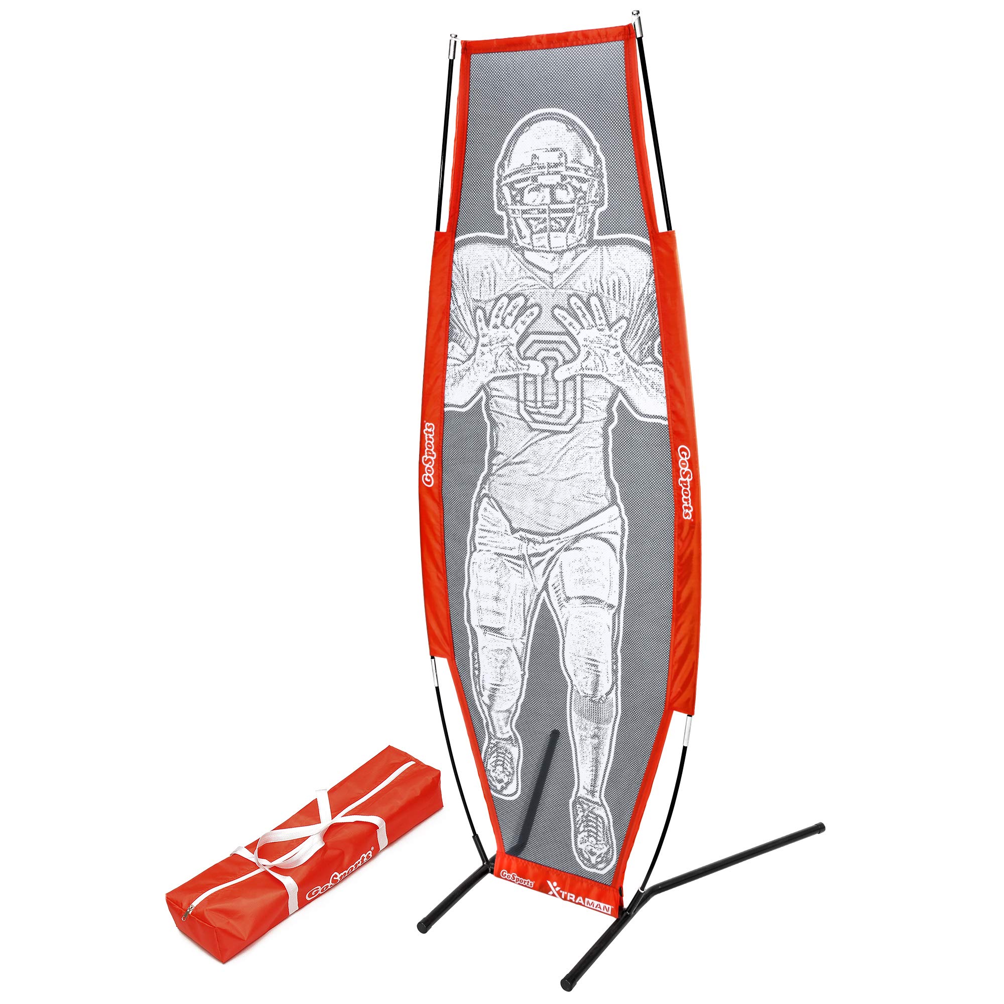 GoSports XTRAMAN Football Net Passing Target | Quarterback Throwing Training & Dummy Defender for Accuracy Drills