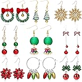 Christmas Earrings for Women Stocking Stuffers Christmas Tree Snowflake Bow Bell Dangle Earrings Xmas Holiday Jewelry Gifts Outfits Accessories