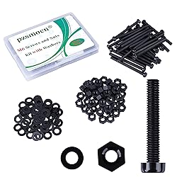 Pzsmocn 90 Pieces/30 Sets M6*70 mm Plastic Black