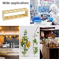 SHIDOW Wooden Test Tube Rack- Holds 5 x 30mm, 5