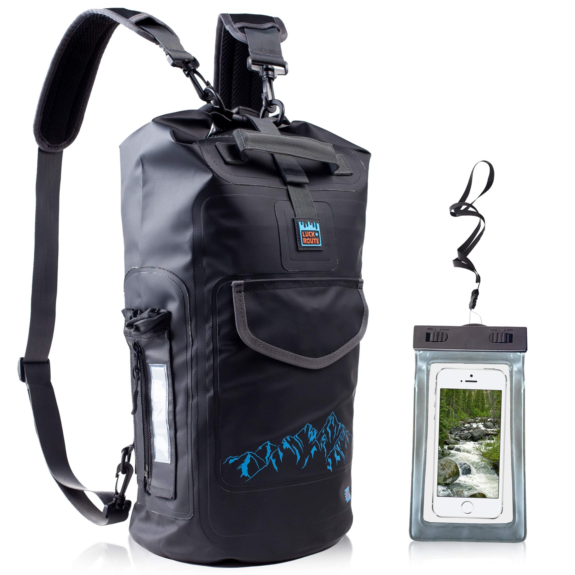 Luck route Waterproof Dry Bag with Backpack Straps and Pockets