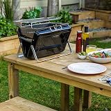 George Foreman Portable Charcoal BBQ, Lightweight, Foldable, Black view 4