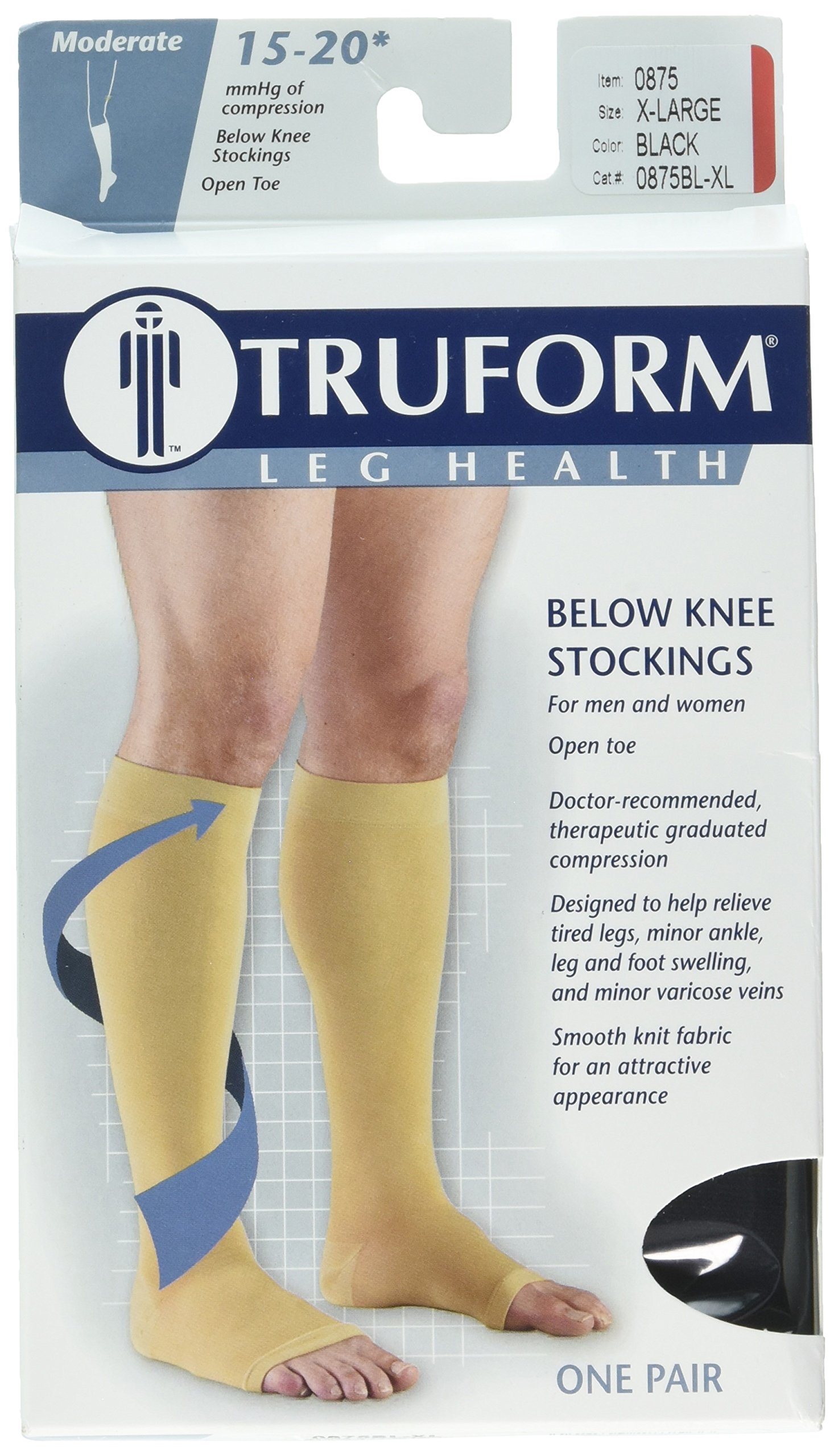 Truform 1520 mmHg Knee High, Open Toe Compression