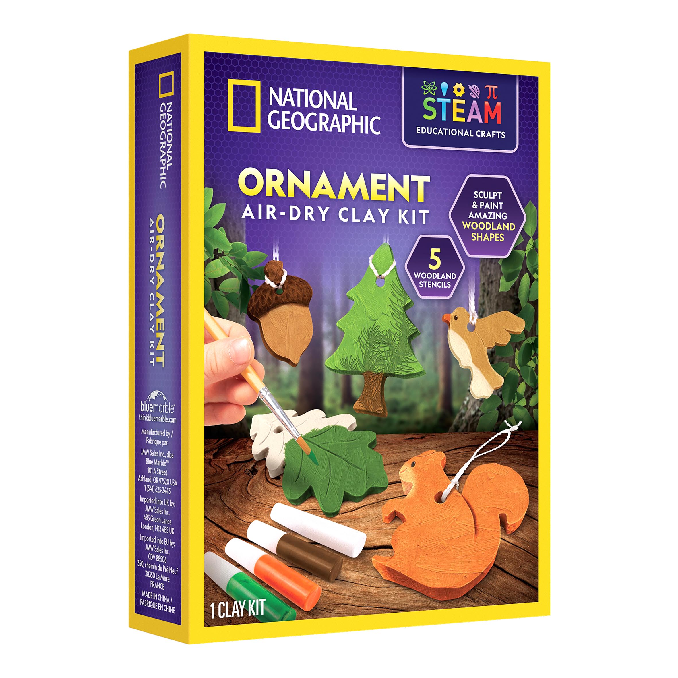 National Geographic Air-Dry Clay Ornaments Kit STEAM Toy