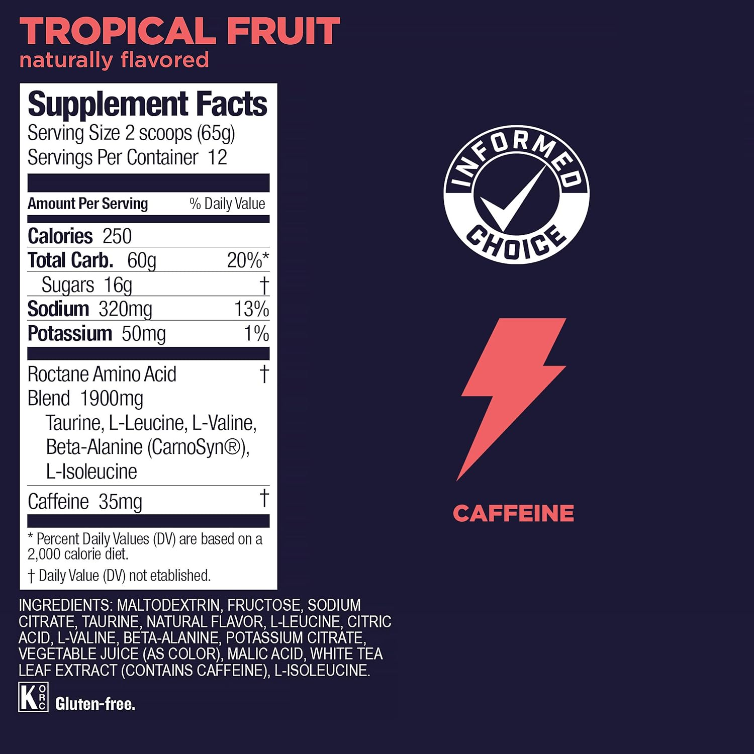 GU Energy Roctane Ultra Endurance Energy Drink Mix, 1.72-Pound Canister, Tropical Fruit: Health & Personal Care