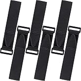 6 Pcs Bicycle Pant Leg Straps Adjustable Cycling Ankle Safety Band Multipurpose Black Elastic Magic Fastening Belt with Buckle for Riding Climbing Fishing Outdoor Sports (1.5&rdquo;x13.8&rdquo;)
