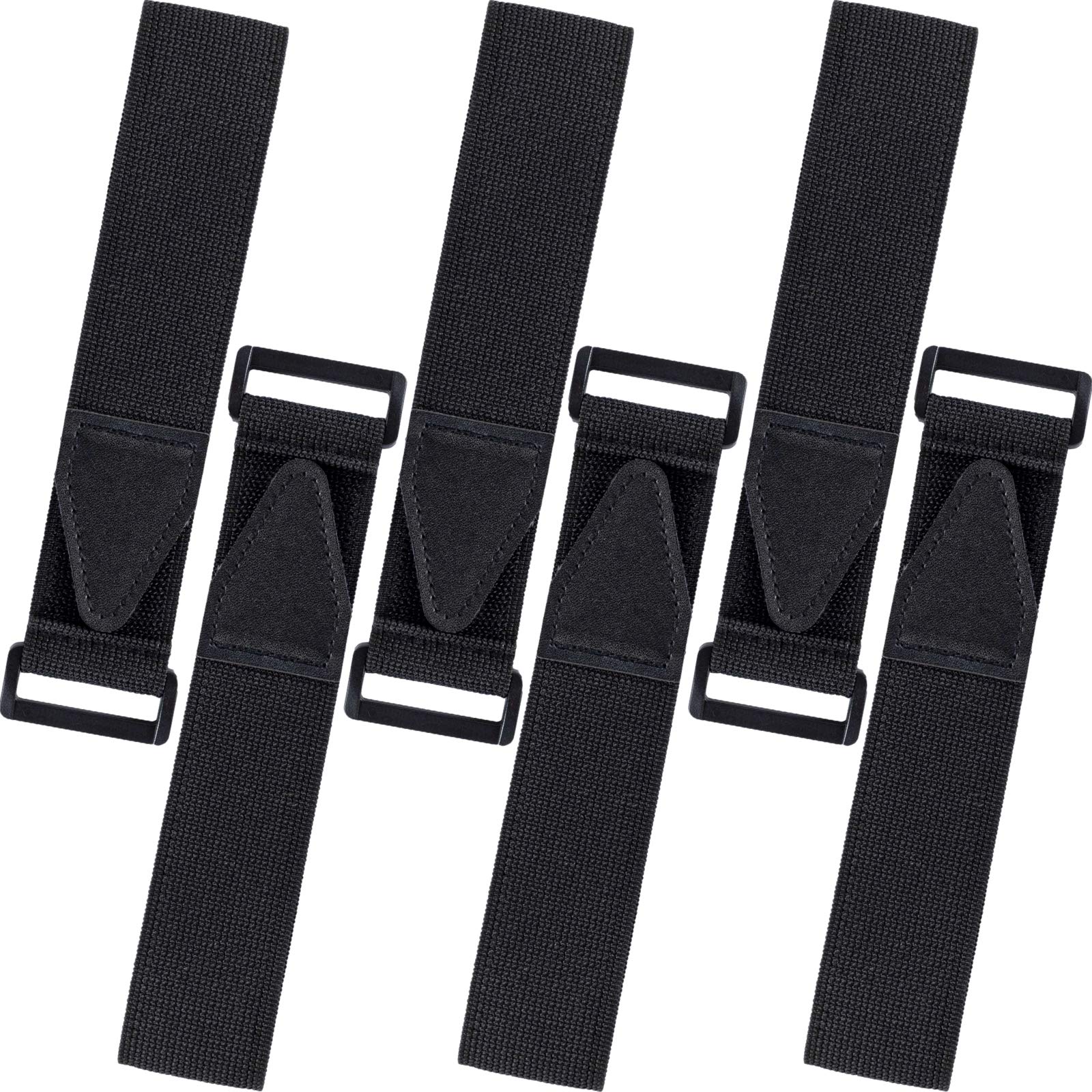 Photo 1 of **2 Pcs** Bicycle Pant Leg Straps Adjustable Cycling Ankle Safety Band Multipurpose Black Elastic Magic Fastening Belt with Buckle for Riding Climbing Fishing Outdoor Sports (1.5”x13.8”)
