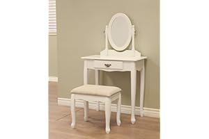 FRENCHI FURNITURE Frenchi Home Furnishing Vanity Set with Stool and Mirror