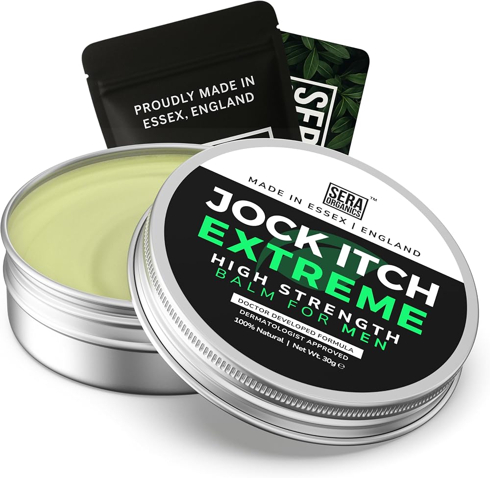 Sera Organics Jock Itch Cream for Men – Natural Antifungal Balm 30ml UK
