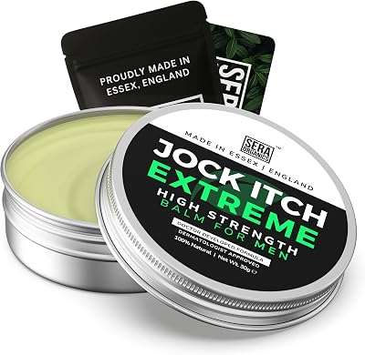 Sera Organics Jock Itch Cream for Men – Natural Antifungal Balm 30ml UK