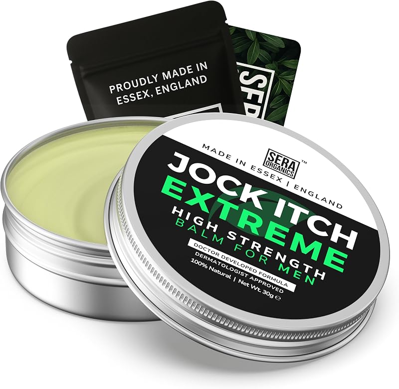 Sera Organics Jock Itch Cream for Men – Natural Antifungal Balm 30ml UK