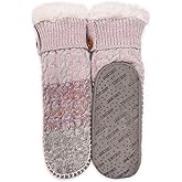 MUK LUKS womens Short Cable Slipper Sock (1 Pair Pack)
