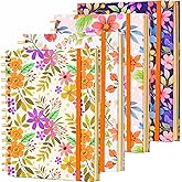 Spiral Journals for Women Thick Superhard Cover Notebook Cute Hardcover Spiral Notebook A5 Spiral Bound Journals, 4 Pack Floral Notebooks, 8.3" x 6.3", College Ruled, 160 Pages, 100GSM,Back to School Supplies