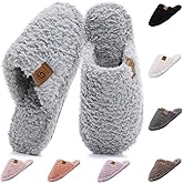 VIVASUN Slippers for Women Fuzzy House Slippers with Memory Foam Slip-on House Shoes Warm Cozy Cashmere Slipper Indoor Washable Bedroom Shoes