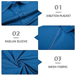 Men's Golf Polo Shirts Short Sleeve Dry Fit
