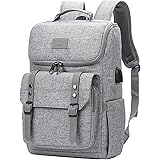 YALUNDISI Vintage Backpack Travel Laptop Backpack with usb Charging Port for Women & Men College Backpack Fits 15.6 Inch Lapt