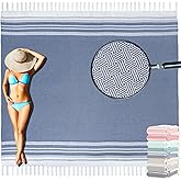 Yongoes Oversized Turkish Beach Towel Blanket Cotton Giant XL Sandproof Towels Huge Linen XXL Extra Large Big Throw Quilt Blankets for Adults Cloud Travel Camping Glamping Accessories Essentials