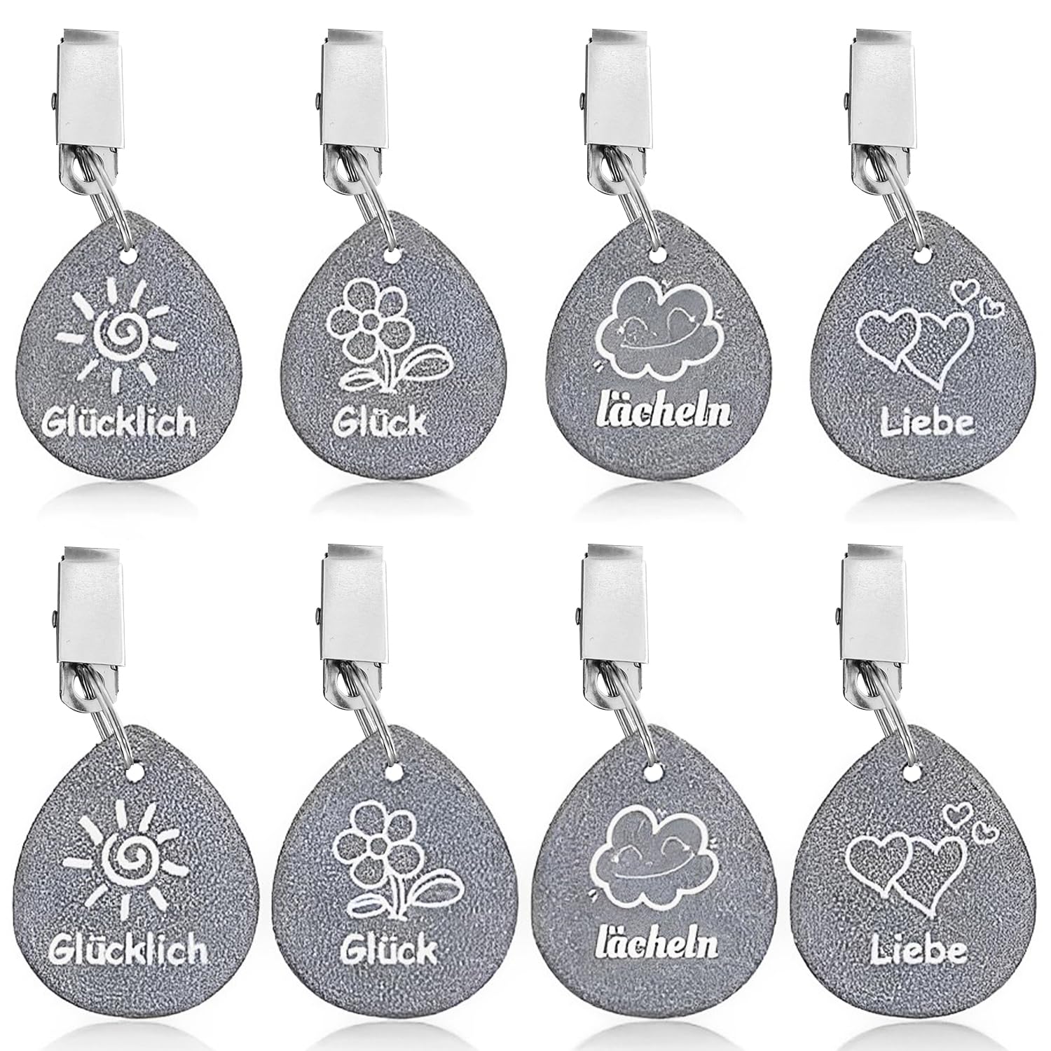 GVSAVY 8" Tablecloth Stones, Tablecloth Weighting Clips, Tablecloth Fixing Clips, Teardrop Tablecloth Weighting Stones, Suitable for Outdoor Beach, About 240g