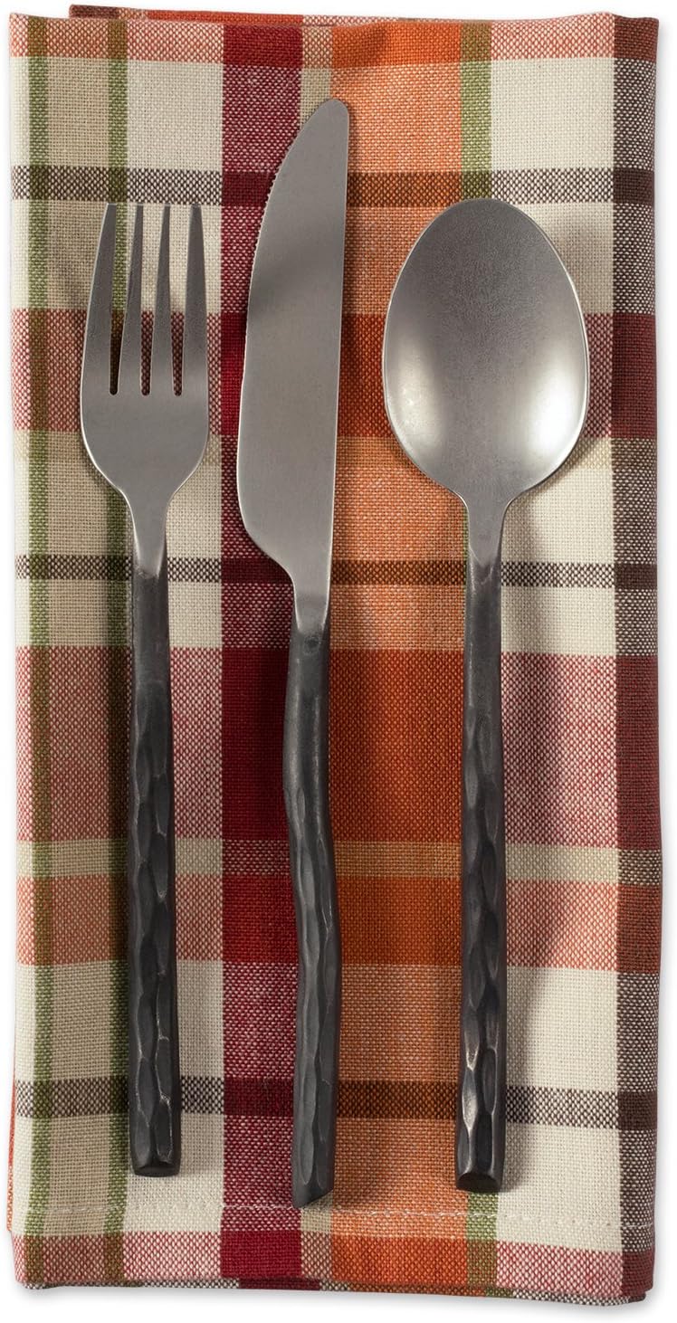 DII 100% Cotton, Oversized Basic Fall & Holiday 20x 20" Napkin, Set of 6, Pumpkin Spice: Home & Kitchen