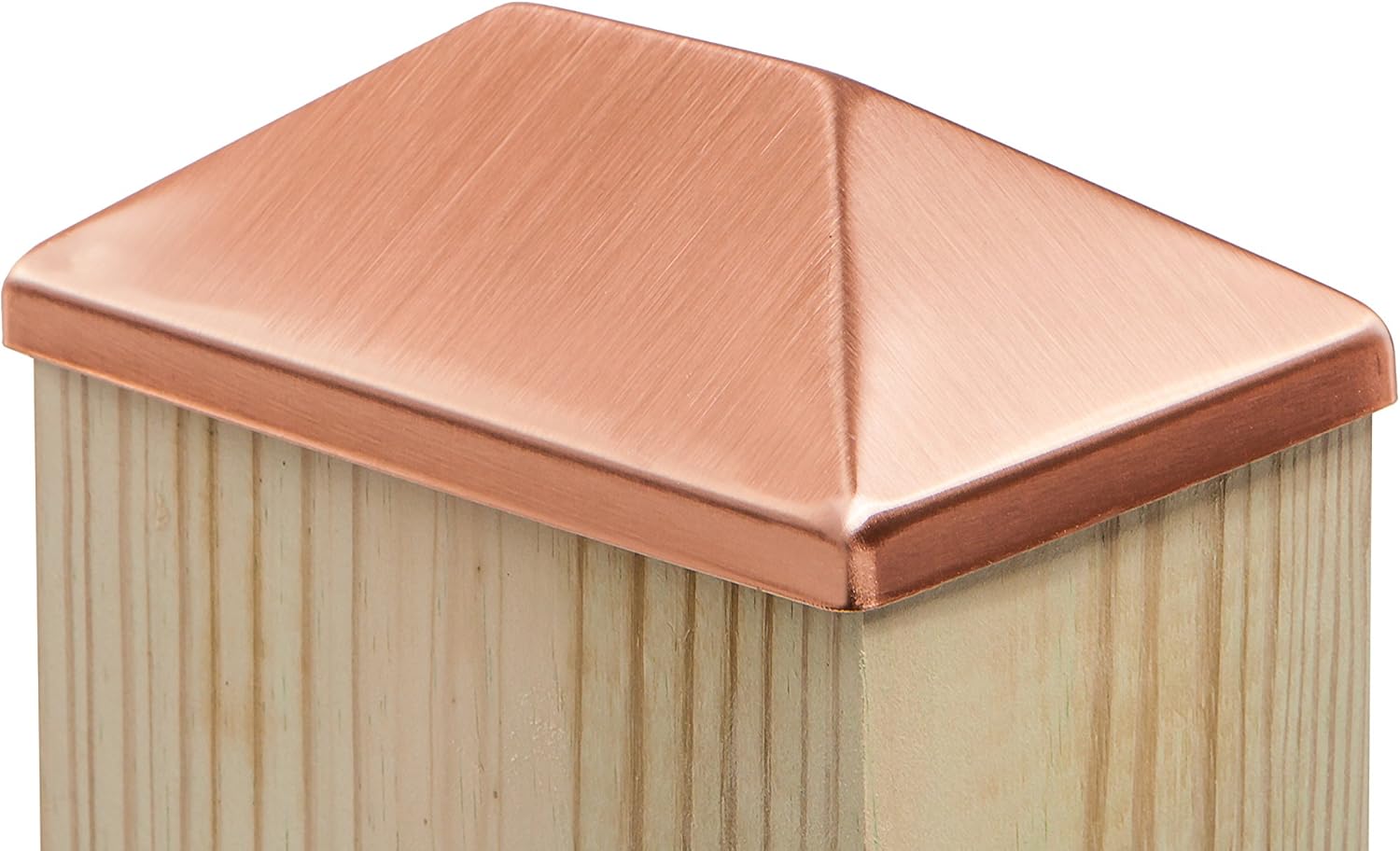 4x6 Solid Copper Pyramid Post Point Cap (31/2" x 51/2")