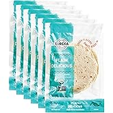 Eureka Tortilla Organic Plain Delicious Flour Tortillas | Organic Artisanal Tortillas | 6&rdquo; Mini Wrap Whole Grains | Vegan, Non GMO, Low Calorie | (6 Packs, 8 Per Pack, 48 Total)
