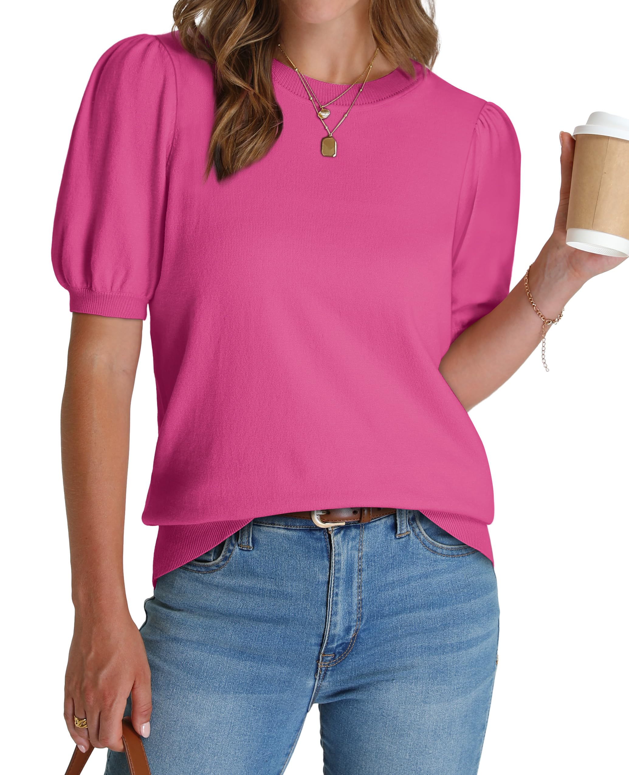 Womens Tops Dressy Casual Short Sleeve Valentine's
