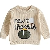 PUHHAPIEY Baby Boy Girl Knit Sweater Fall Winter Clothes Toddler Infant Golf Birthday Outfits Chunky Warm Pullovers Knitwear