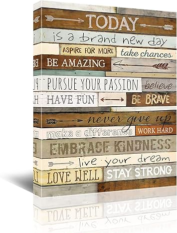 Amazon Com Inspirational Wall Art For Office Quotes Theme Wall