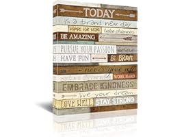 Inspirational Wall Art for Office Quotes Theme Wall Decor for Women Motivational Canvas Prints Framed Wall Art for Bathrooms 